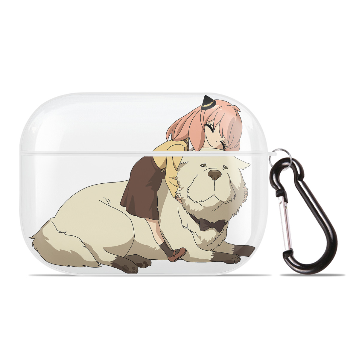 （画像用） SPY×FAMILY间谍家家酒 【AirPods Pro用】ハードシェル保護ケース 耐衝撃・防指紋・カラビナ付き商品仕様