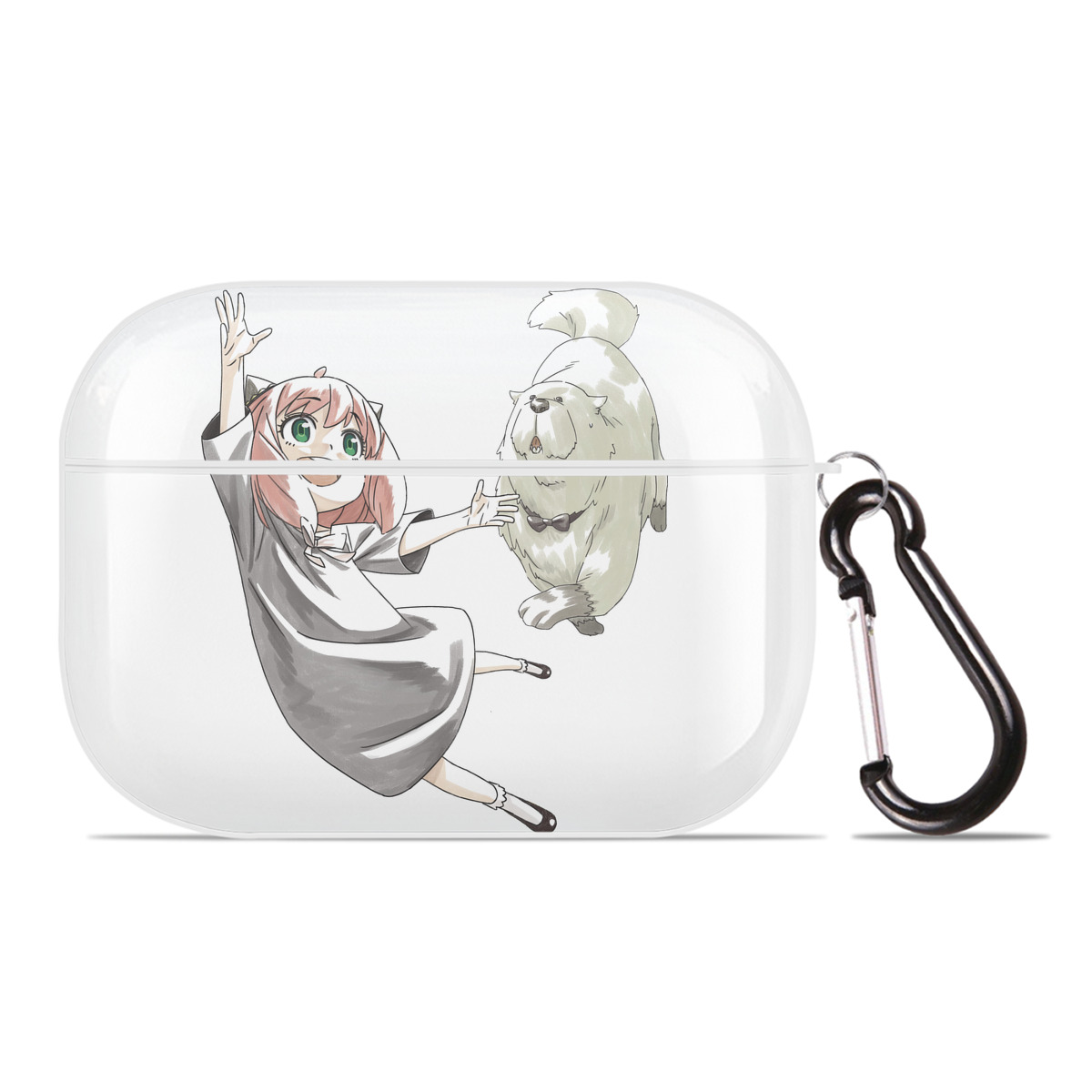 （画像用） SPY×FAMILY间谍家家酒 【AirPods Pro用】ハードシェル保護ケース 耐衝撃・防指紋・カラビナ付き商品仕様