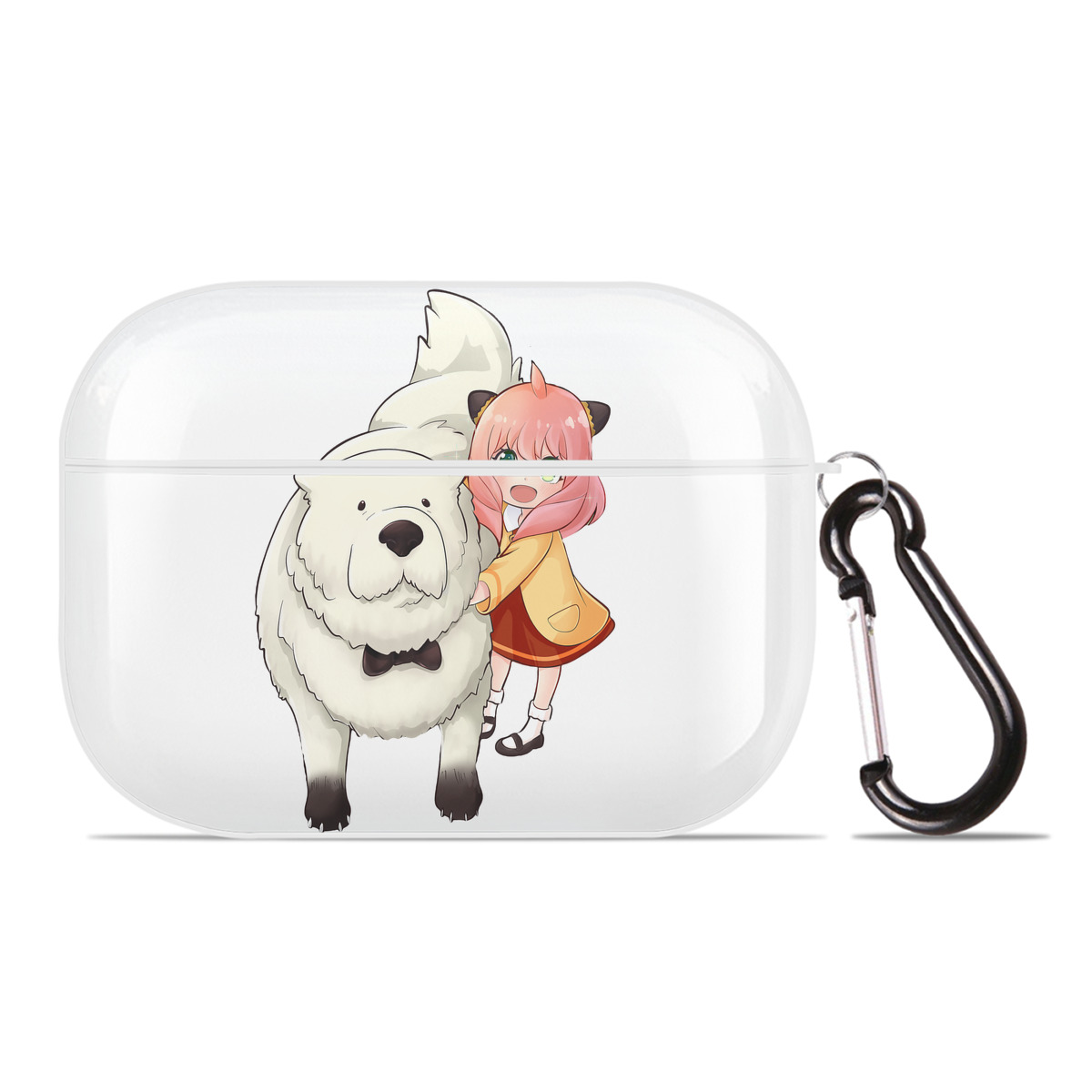 （画像用） SPY×FAMILY间谍家家酒 【AirPods Pro用】ハードシェル保護ケース 耐衝撃・防指紋・カラビナ付き商品仕様