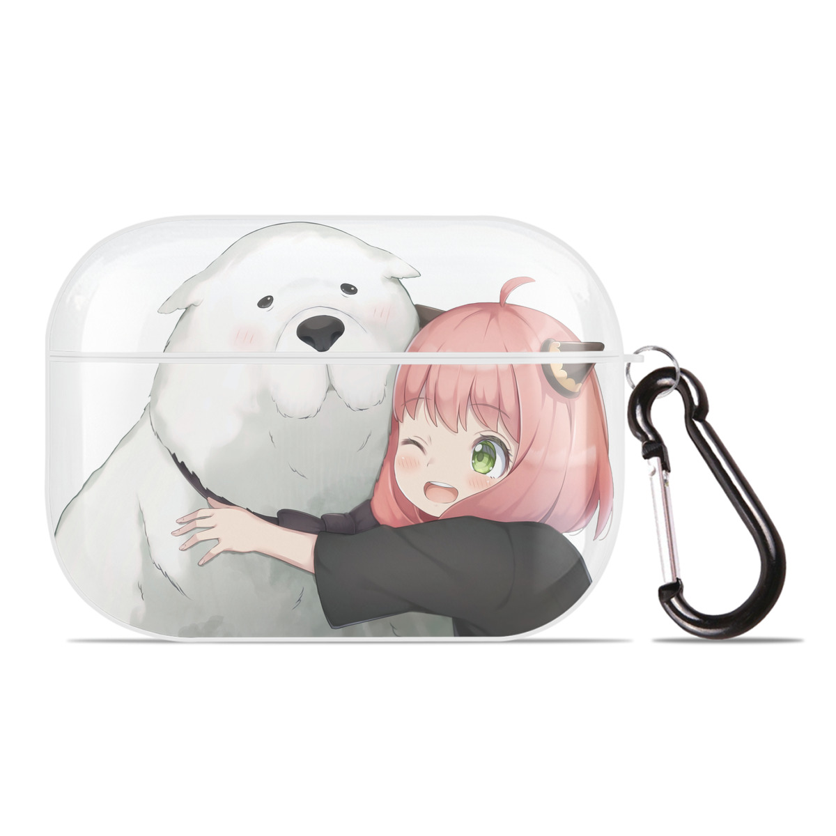 （画像用） SPY×FAMILY间谍家家酒 【AirPods Pro用】ハードシェル保護ケース 耐衝撃・防指紋・カラビナ付き商品仕様