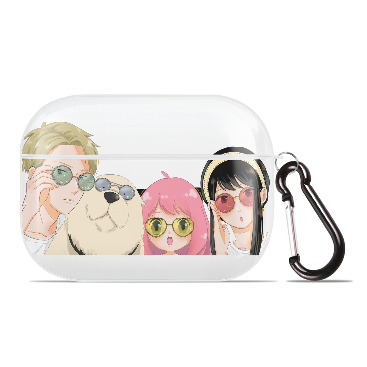 （画像用） SPY×FAMILY间谍家家酒 【AirPods Pro用】ハードシェル保護ケース 耐衝撃・防指紋・カラビナ付き商品仕様
