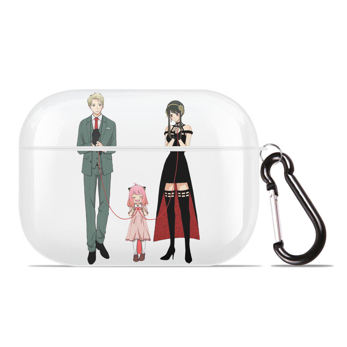 （画像用） SPY×FAMILY间谍家家酒 【AirPods Pro用】ハードシェル保護ケース 耐衝撃・防指紋・カラビナ付き商品仕様