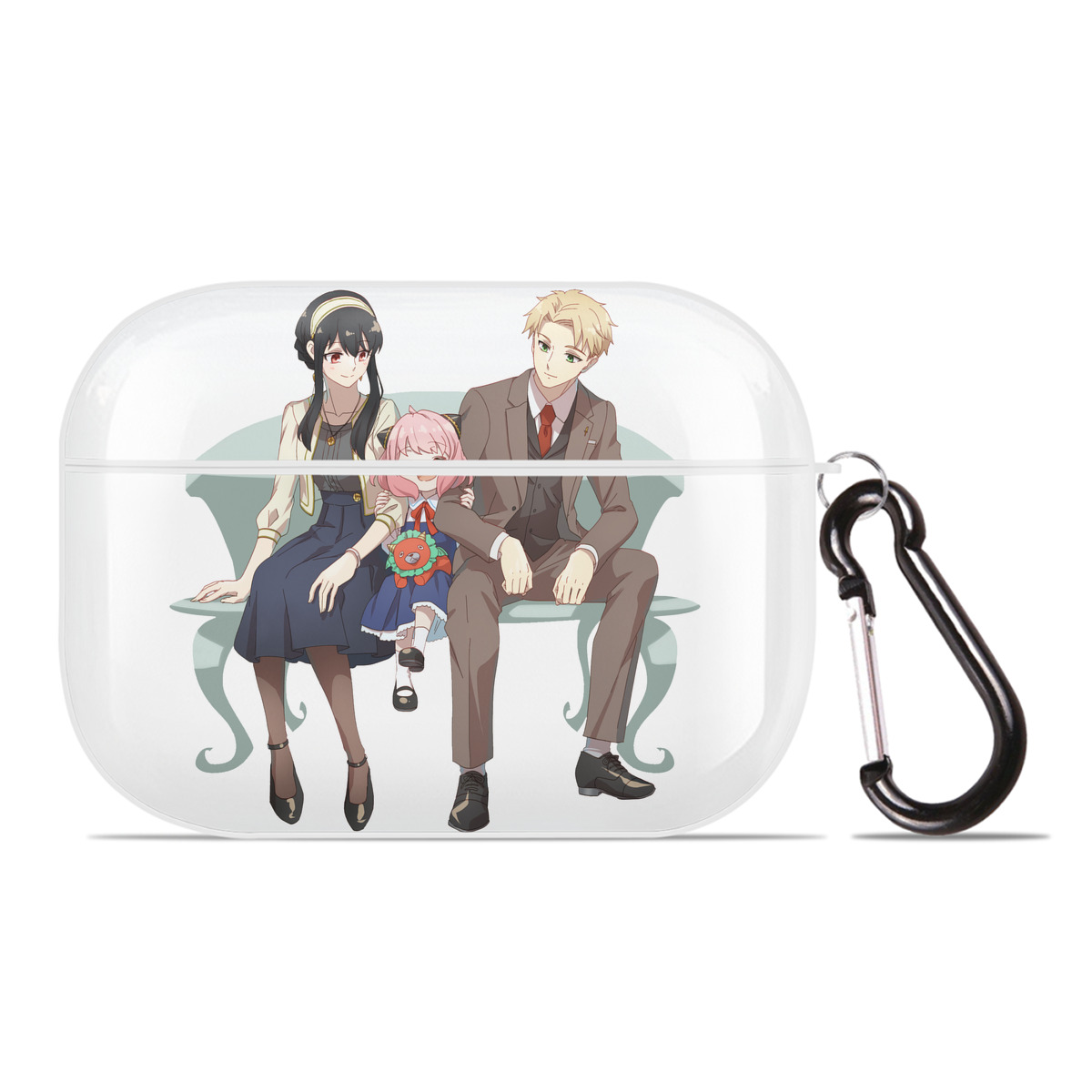 （画像用） SPY×FAMILY间谍家家酒 【AirPods Pro用】ハードシェル保護ケース 耐衝撃・防指紋・カラビナ付き商品仕様