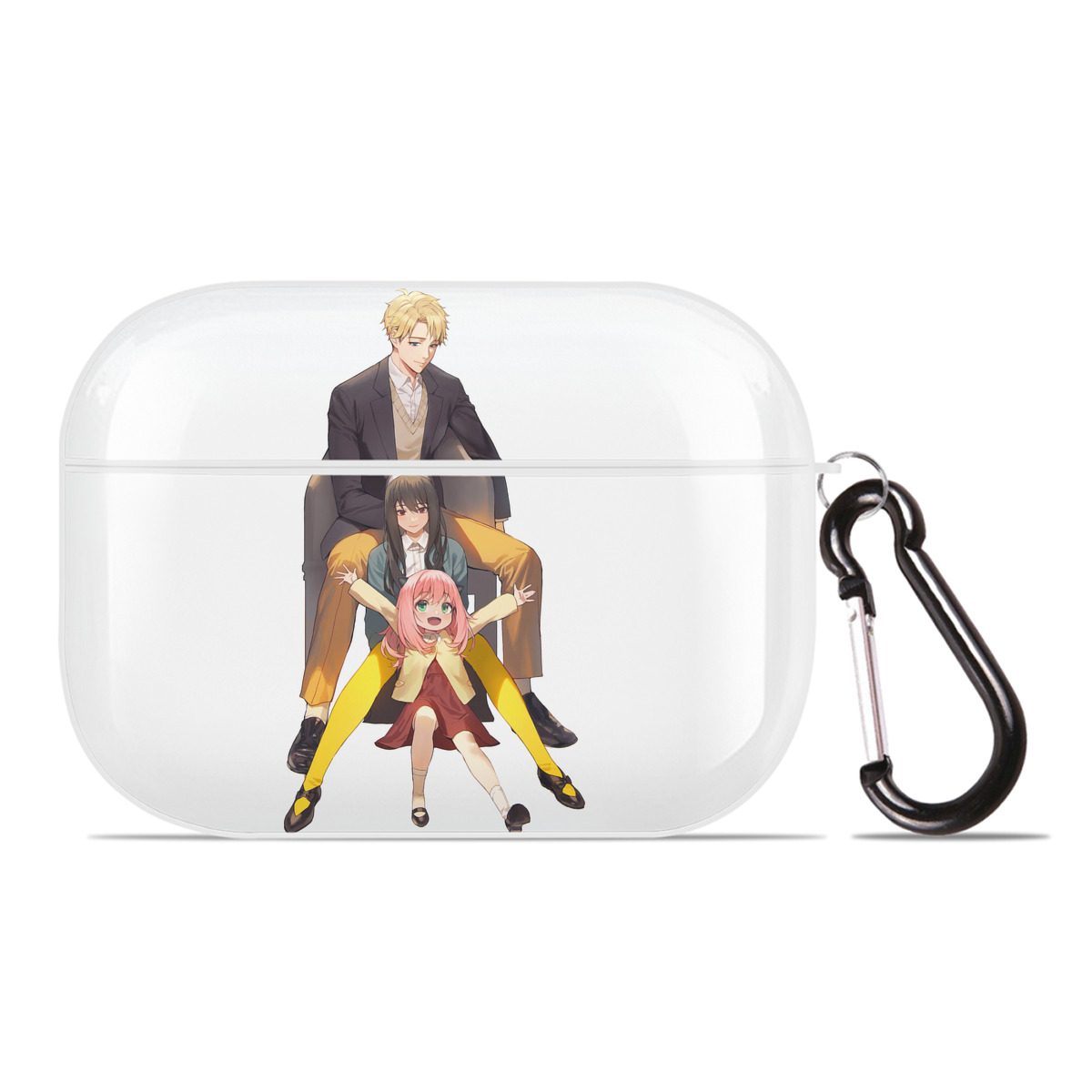 （画像用） SPY×FAMILY间谍家家酒 【AirPods Pro用】ハードシェル保護ケース 耐衝撃・防指紋・カラビナ付き商品仕様