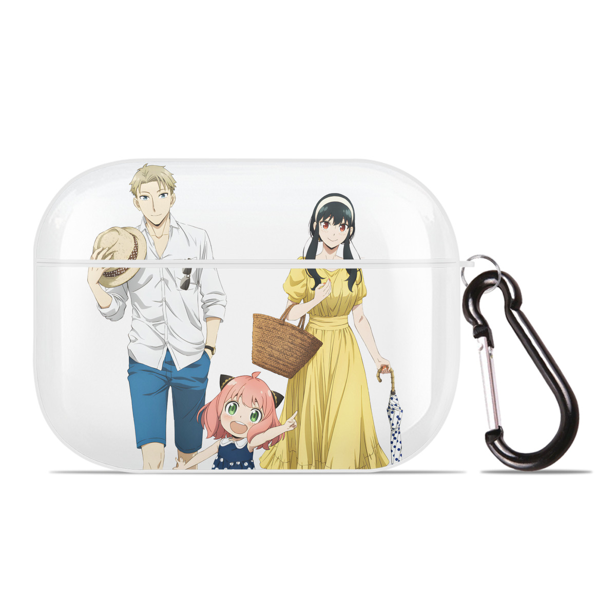（画像用） SPY×FAMILY间谍家家酒 【AirPods Pro用】ハードシェル保護ケース 耐衝撃・防指紋・カラビナ付き商品仕様