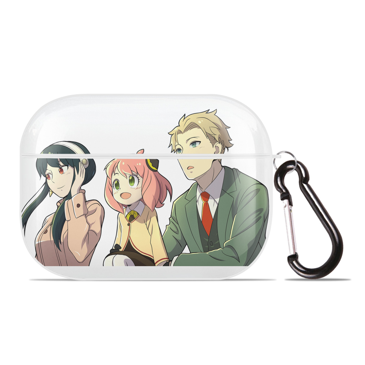 （画像用） SPY×FAMILY间谍家家酒 【AirPods Pro用】ハードシェル保護ケース 耐衝撃・防指紋・カラビナ付き商品仕様