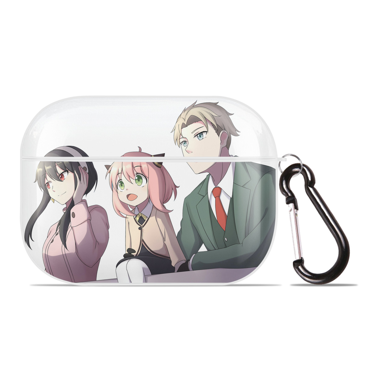 （画像用） SPY×FAMILY间谍家家酒 【AirPods Pro用】ハードシェル保護ケース 耐衝撃・防指紋・カラビナ付き商品仕様