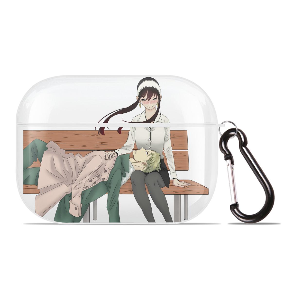 （画像用） SPY×FAMILY间谍家家酒 【AirPods Pro用】ハードシェル保護ケース 耐衝撃・防指紋・カラビナ付き商品仕様