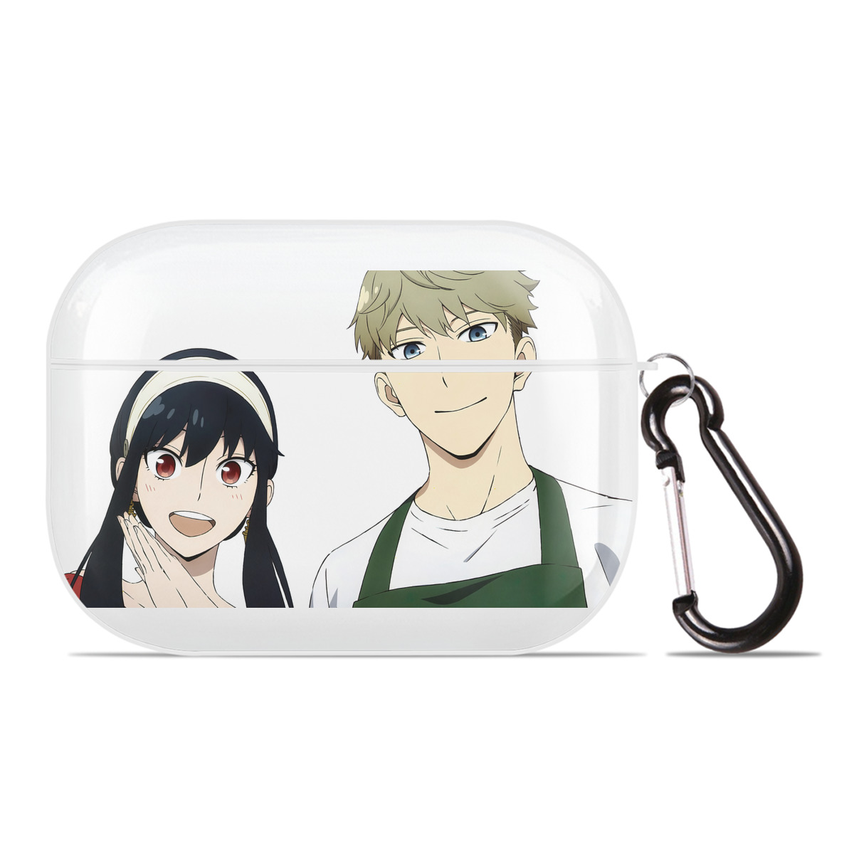 （画像用） SPY×FAMILY间谍家家酒 【AirPods Pro用】ハードシェル保護ケース 耐衝撃・防指紋・カラビナ付き商品仕様