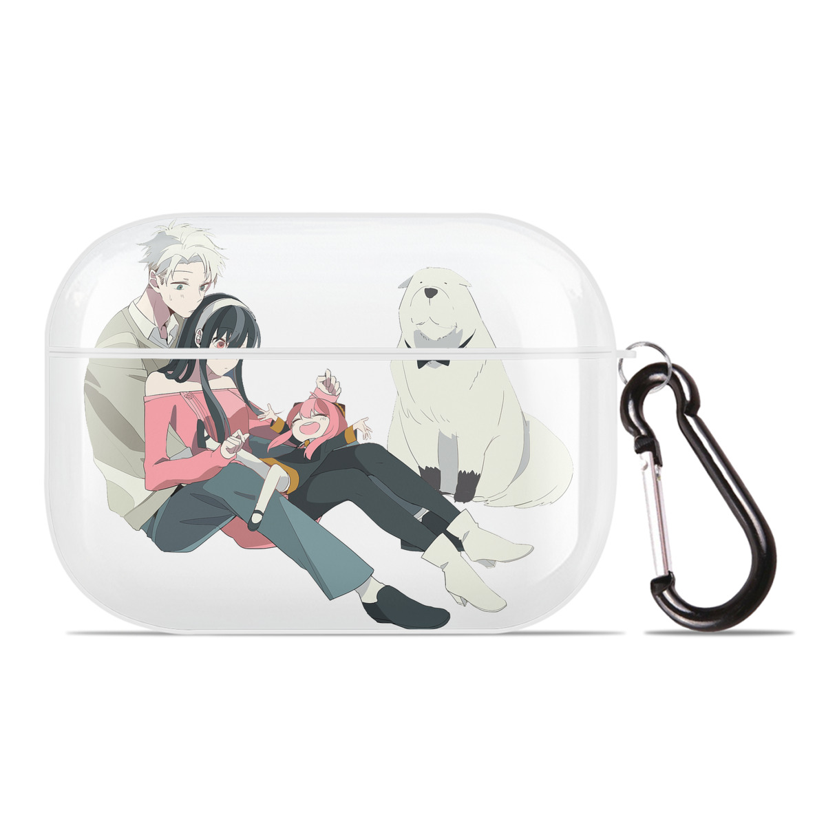 （画像用） SPY×FAMILY间谍家家酒 【AirPods Pro用】ハードシェル保護ケース 耐衝撃・防指紋・カラビナ付き商品仕様