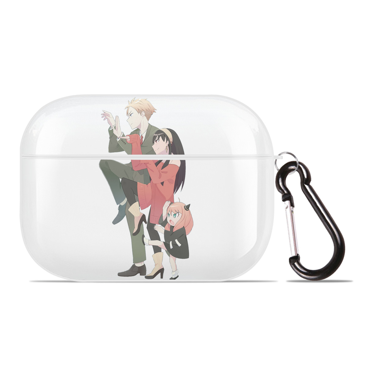 （画像用） SPY×FAMILY间谍家家酒 【AirPods Pro用】ハードシェル保護ケース 耐衝撃・防指紋・カラビナ付き商品仕様