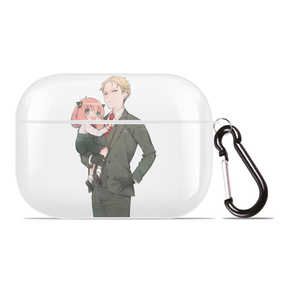 （画像用） SPY×FAMILY间谍家家酒 【AirPods Pro用】ハードシェル保護ケース 耐衝撃・防指紋・カラビナ付き商品仕様
