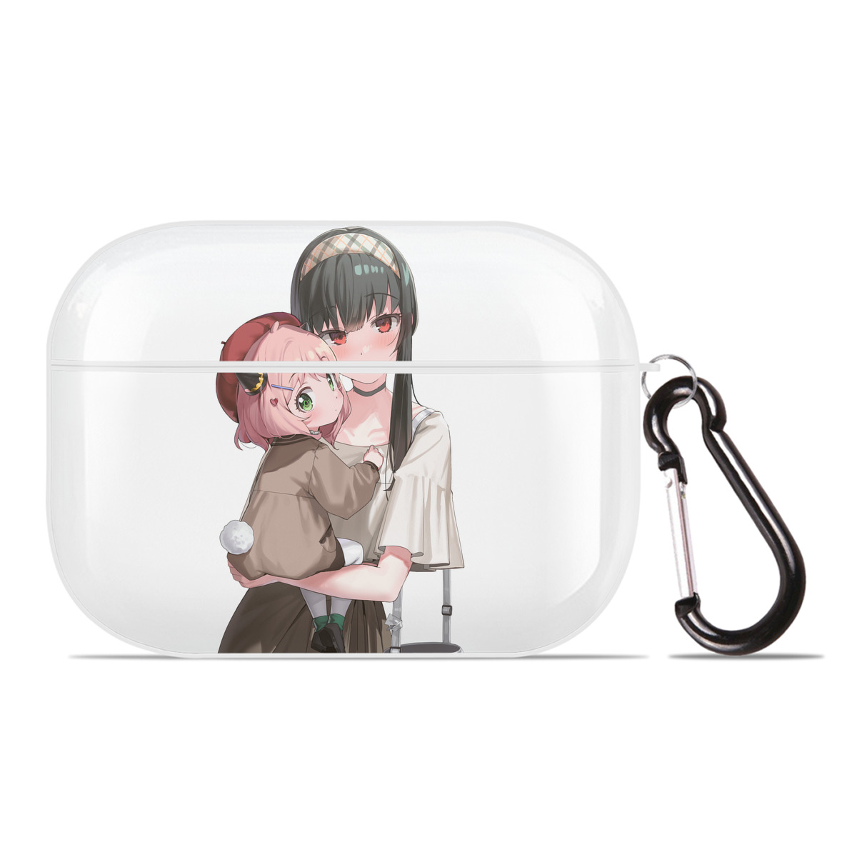 （画像用） SPY×FAMILY间谍家家酒 【AirPods Pro用】ハードシェル保護ケース 耐衝撃・防指紋・カラビナ付き商品仕様