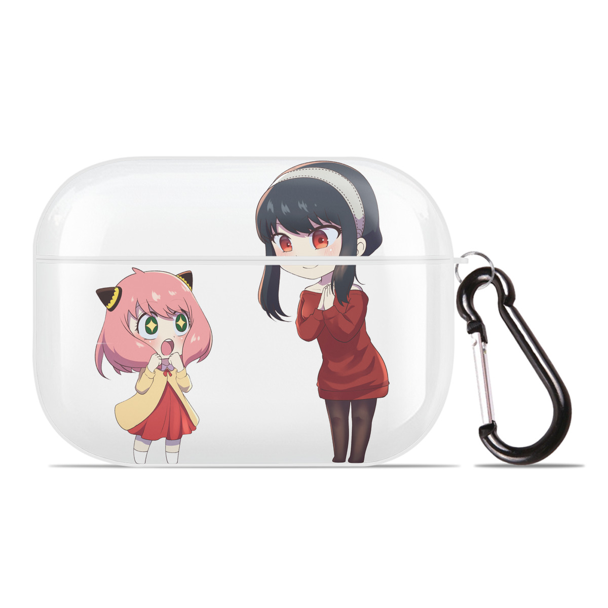 （画像用） SPY×FAMILY间谍家家酒 【AirPods Pro用】ハードシェル保護ケース 耐衝撃・防指紋・カラビナ付き商品仕様