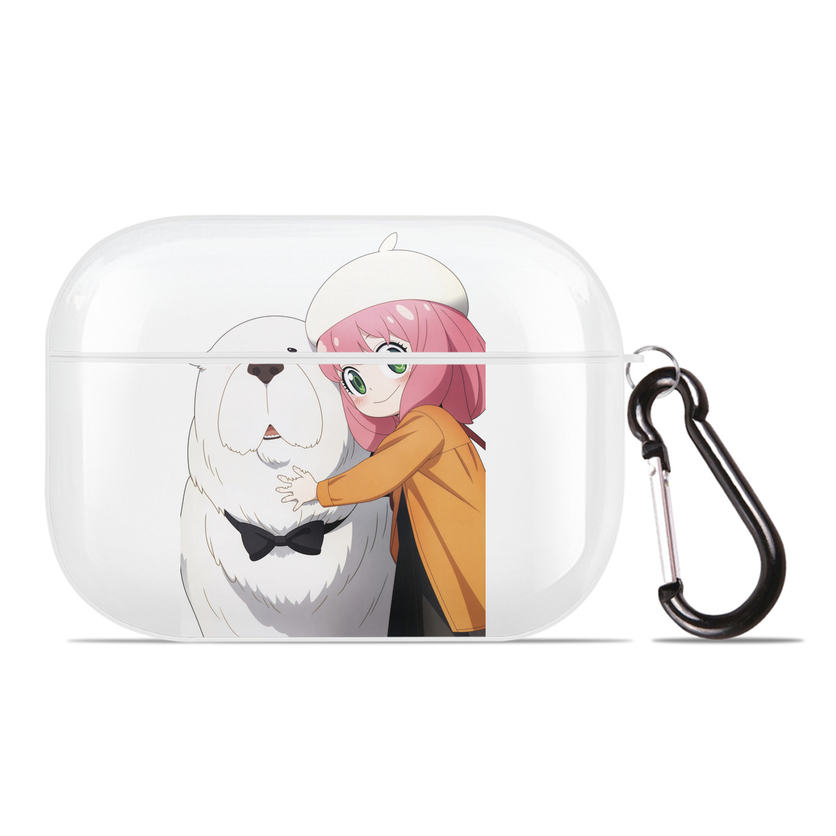 （画像用） SPY×FAMILY间谍家家酒 【AirPods Pro用】ハードシェル保護ケース 耐衝撃・防指紋・カラビナ付き商品仕様