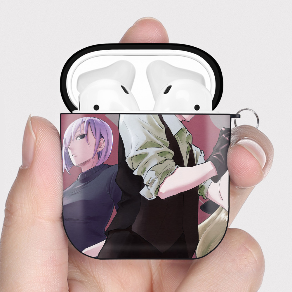（画像用） SPY×FAMILY间谍家家酒 AirPods 第2世代保護ケース ハードシェル ブラック 耐衝撃・防指紋・カラビナ付き