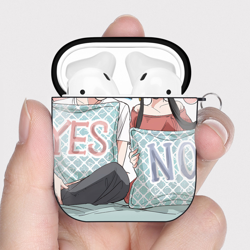 （画像用） SPY×FAMILY间谍家家酒 AirPods 第2世代保護ケース ハードシェル ブラック 耐衝撃・防指紋・カラビナ付き