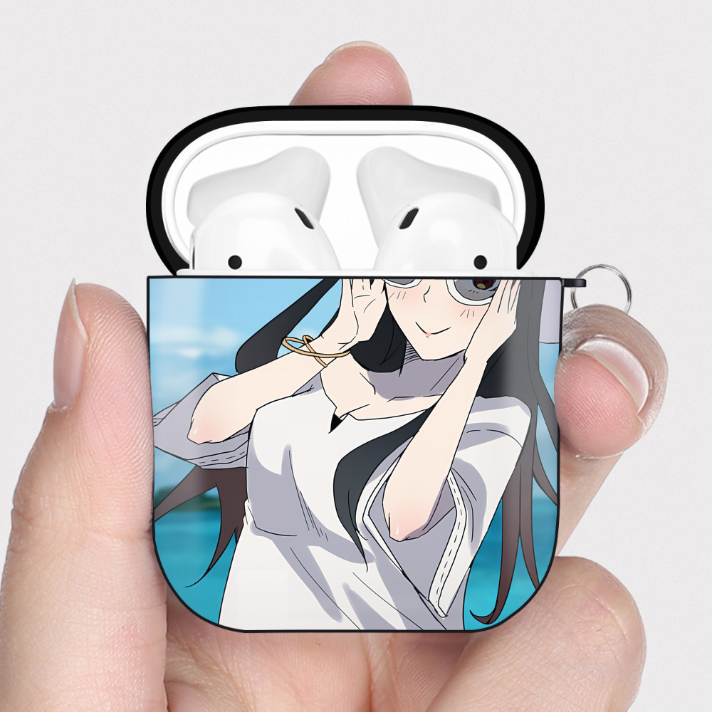 （画像用） SPY×FAMILY间谍家家酒 AirPods 第2世代保護ケース ハードシェル ブラック 耐衝撃・防指紋・カラビナ付き