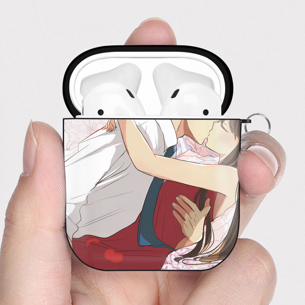 （画像用） SPY×FAMILY间谍家家酒 AirPods 第2世代保護ケース ハードシェル ブラック 耐衝撃・防指紋・カラビナ付き