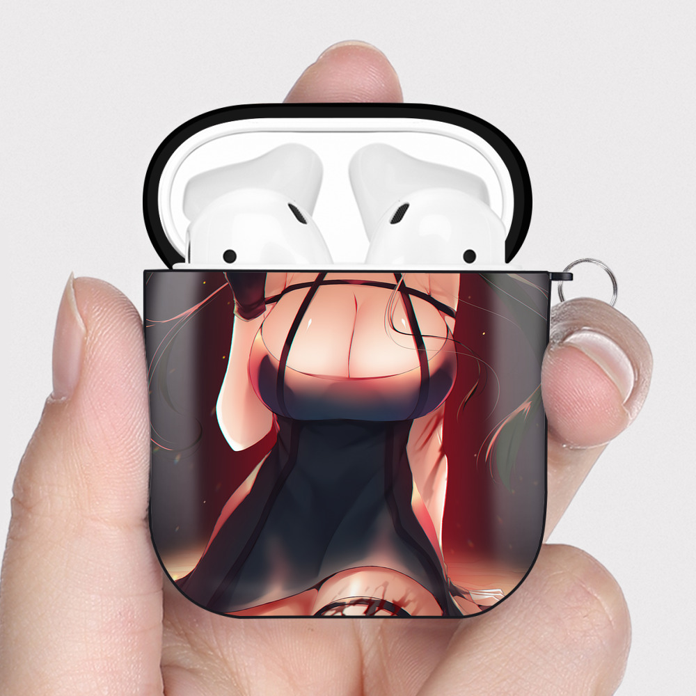 （画像用） SPY×FAMILY间谍家家酒 AirPods 第2世代保護ケース ハードシェル ブラック 耐衝撃・防指紋・カラビナ付き