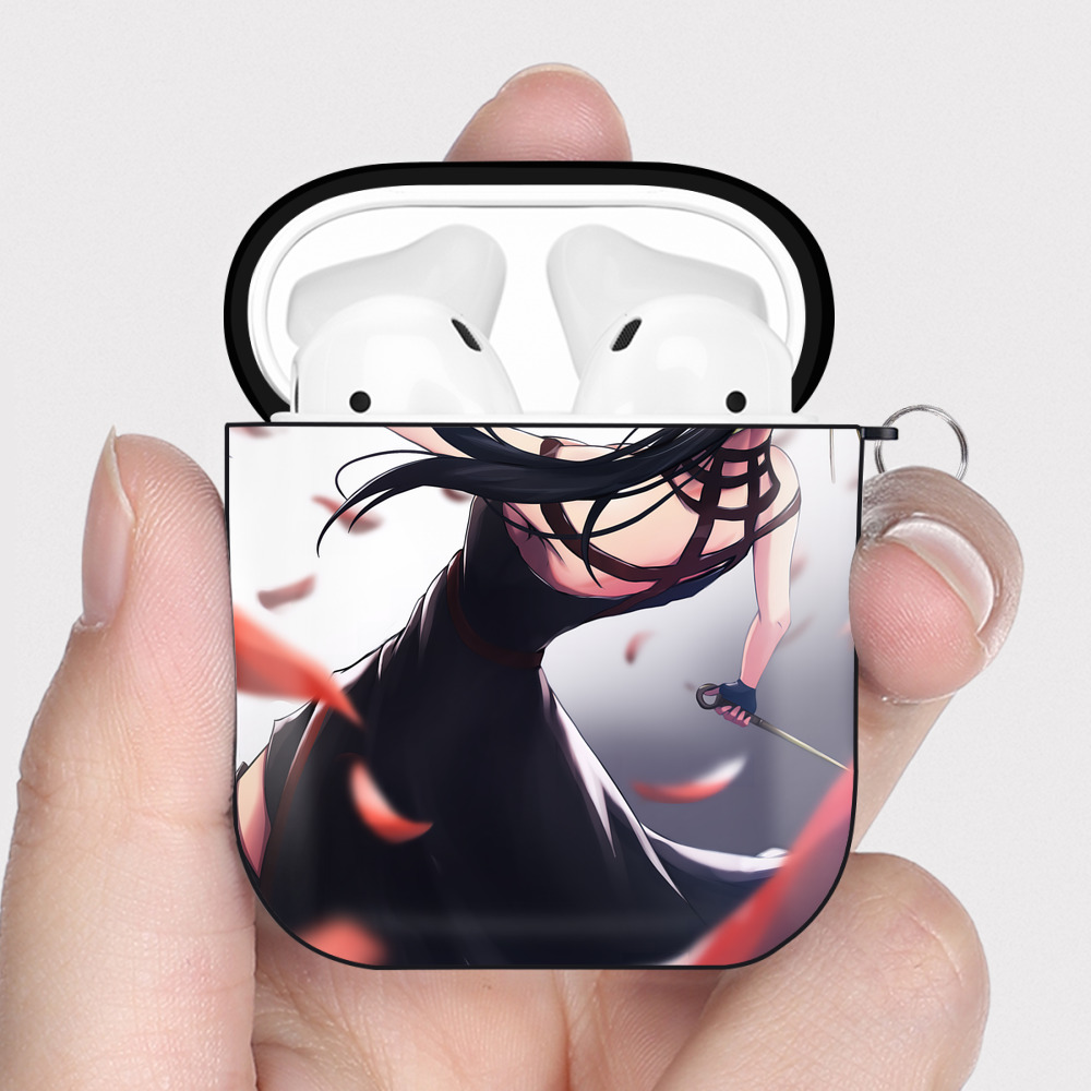（画像用） SPY×FAMILY间谍家家酒 AirPods 第2世代保護ケース ハードシェル ブラック 耐衝撃・防指紋・カラビナ付き