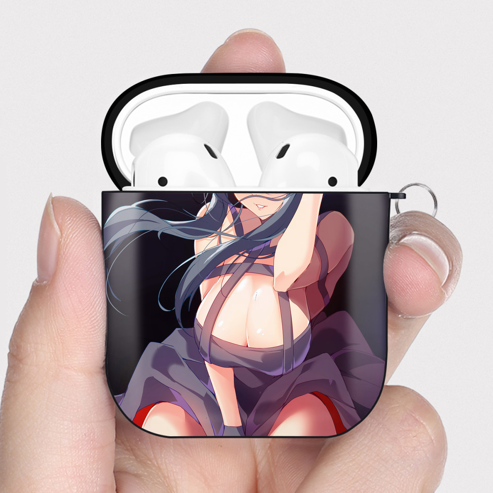 （画像用） SPY×FAMILY间谍家家酒 AirPods 第2世代保護ケース ハードシェル ブラック 耐衝撃・防指紋・カラビナ付き