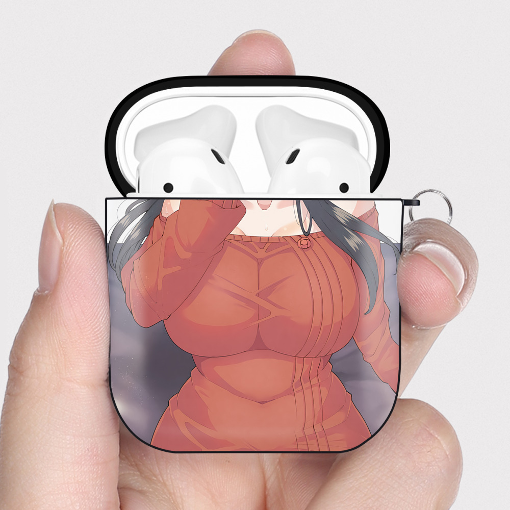 （画像用） SPY×FAMILY间谍家家酒 AirPods 第2世代保護ケース ハードシェル ブラック 耐衝撃・防指紋・カラビナ付き