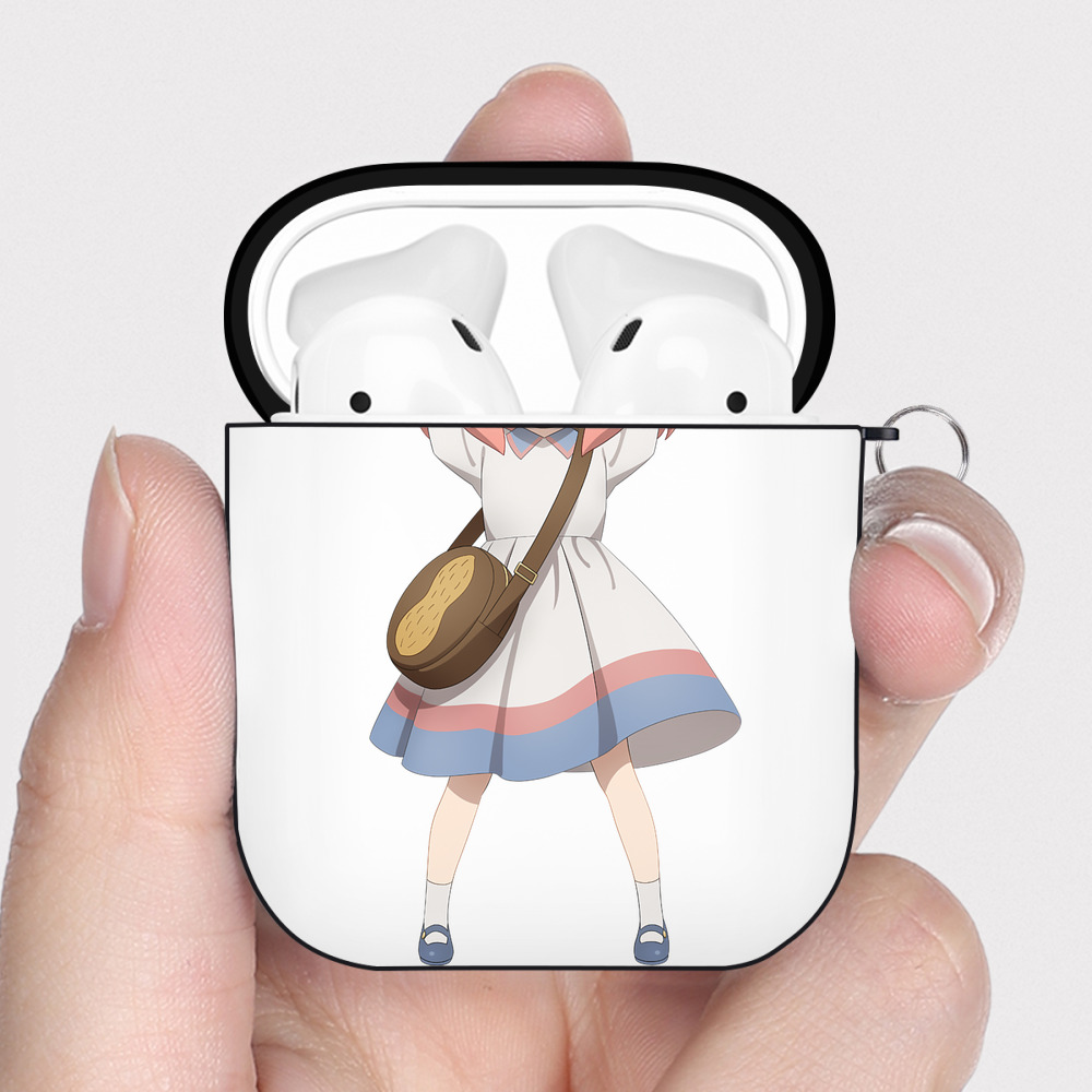 （画像用） SPY×FAMILY间谍家家酒 AirPods 第2世代保護ケース ハードシェル ブラック 耐衝撃・防指紋・カラビナ付き
