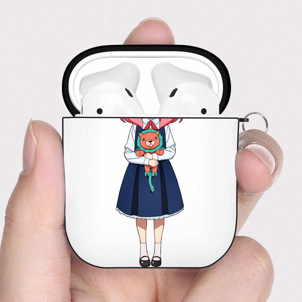 （画像用） SPY×FAMILY间谍家家酒 AirPods 第2世代保護ケース ハードシェル ブラック 耐衝撃・防指紋・カラビナ付き