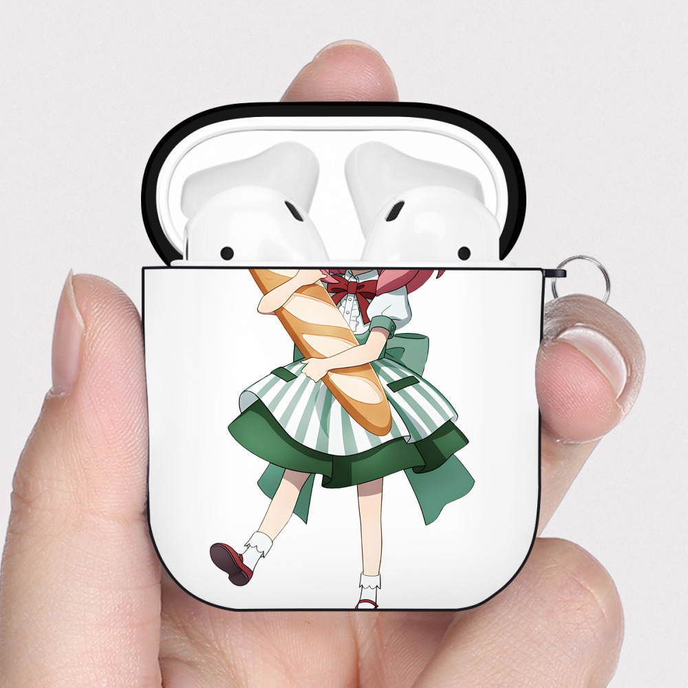 （画像用） SPY×FAMILY间谍家家酒 AirPods 第2世代保護ケース ハードシェル ブラック 耐衝撃・防指紋・カラビナ付き