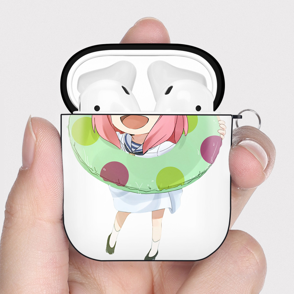 （画像用） SPY×FAMILY间谍家家酒 AirPods 第2世代保護ケース ハードシェル ブラック 耐衝撃・防指紋・カラビナ付き