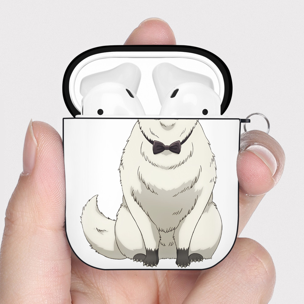 （画像用） SPY×FAMILY间谍家家酒 AirPods 第2世代保護ケース ハードシェル ブラック 耐衝撃・防指紋・カラビナ付き