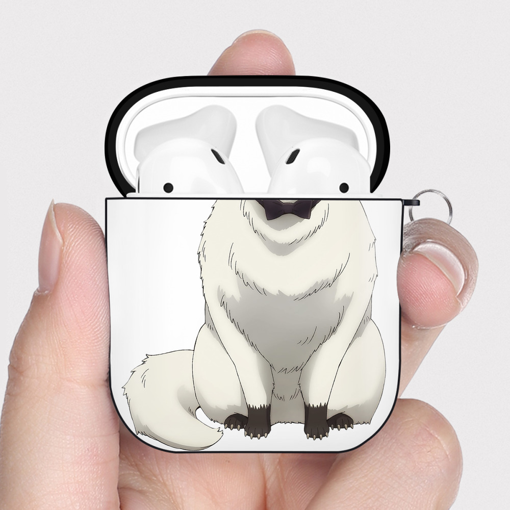 （画像用） SPY×FAMILY间谍家家酒 AirPods 第2世代保護ケース ハードシェル ブラック 耐衝撃・防指紋・カラビナ付き