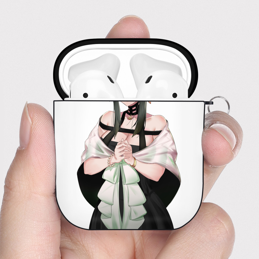 （画像用） SPY×FAMILY间谍家家酒 AirPods 第2世代保護ケース ハードシェル ブラック 耐衝撃・防指紋・カラビナ付き