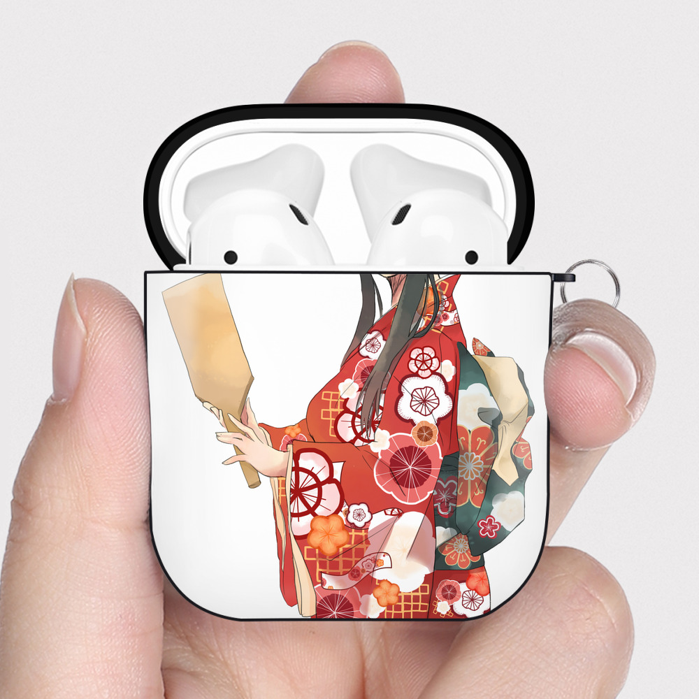 （画像用） SPY×FAMILY间谍家家酒 AirPods 第2世代保護ケース ハードシェル ブラック 耐衝撃・防指紋・カラビナ付き