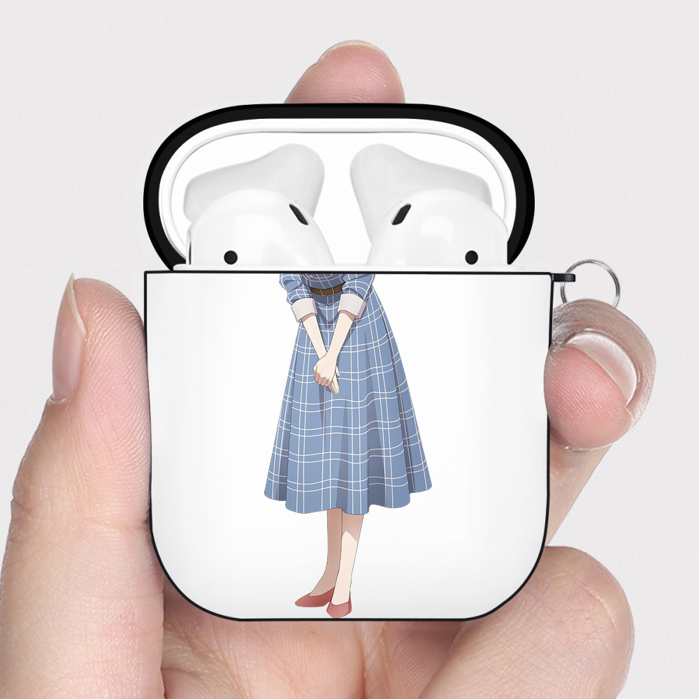 （画像用） SPY×FAMILY间谍家家酒 AirPods 第2世代保護ケース ハードシェル ブラック 耐衝撃・防指紋・カラビナ付き