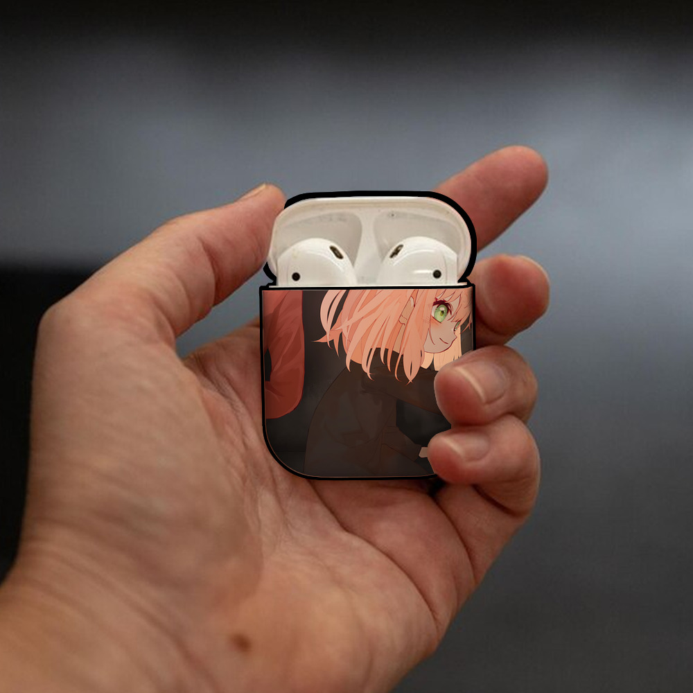 SPY×FAMILY间谍家家酒 AirPods 第2世代保護ケース ハードシェル ブラック 耐衝撃・防指紋・カラビナ付き