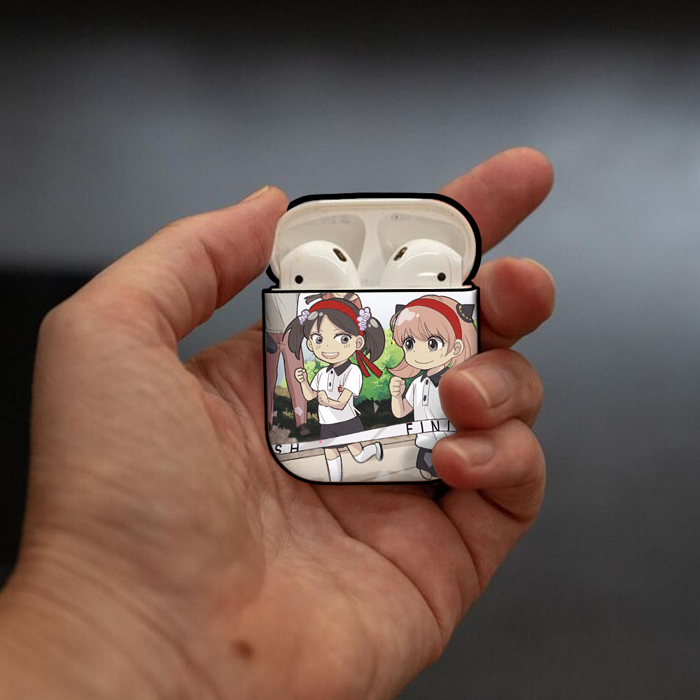 SPY×FAMILY间谍家家酒 AirPods 第2世代保護ケース ハードシェル ブラック 耐衝撃・防指紋・カラビナ付き