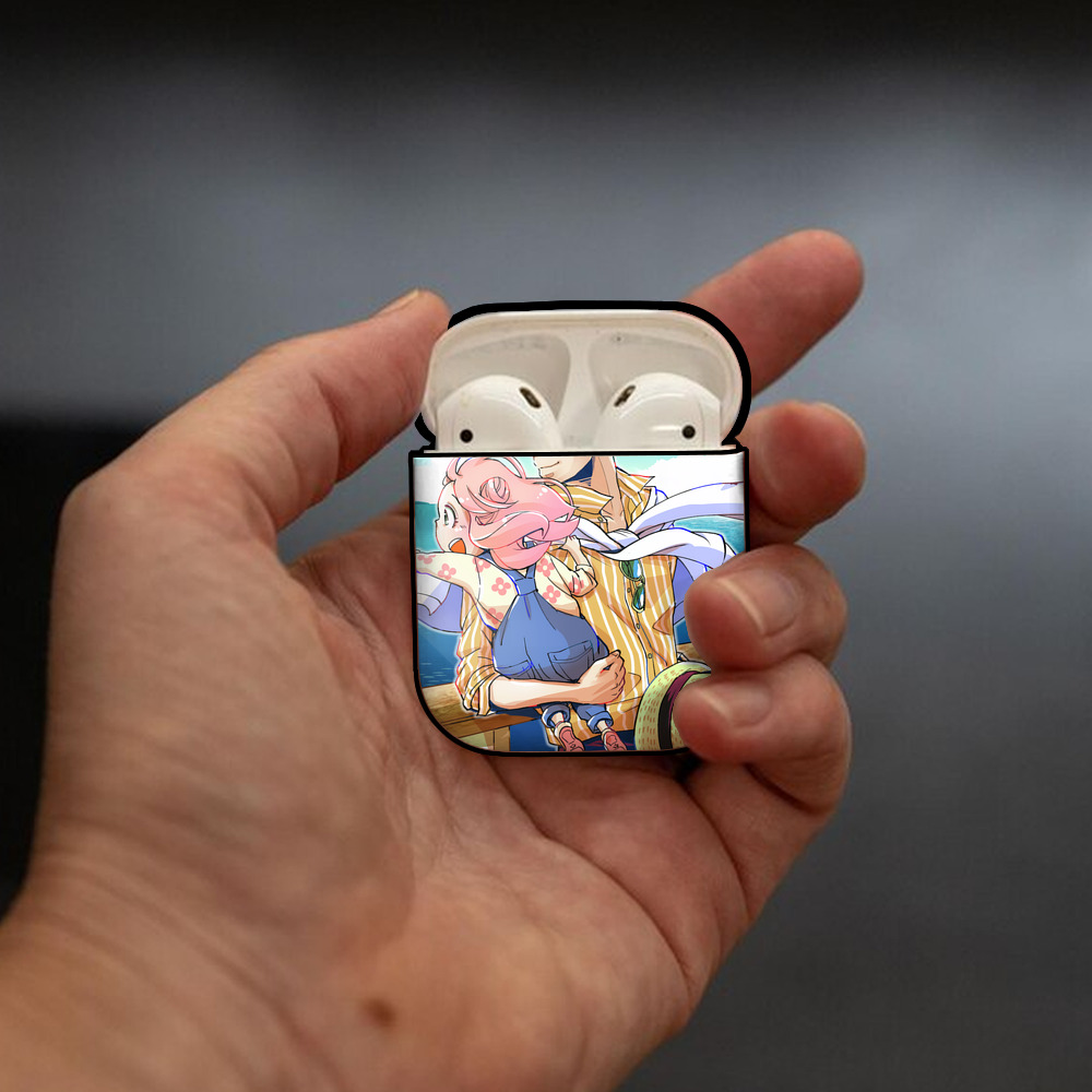 SPY×FAMILY间谍家家酒 AirPods 第2世代保護ケース ハードシェル ブラック 耐衝撃・防指紋・カラビナ付き