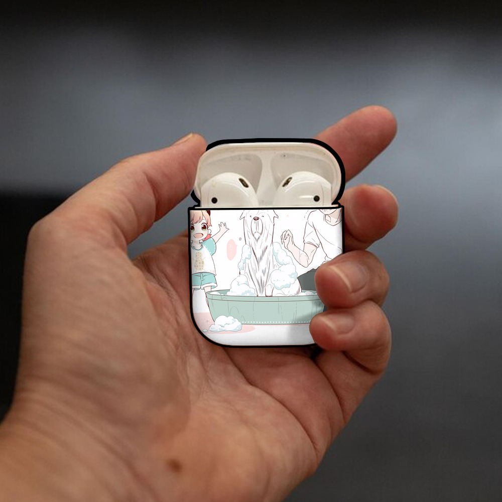 SPY×FAMILY间谍家家酒 AirPods 第2世代保護ケース ハードシェル ブラック 耐衝撃・防指紋・カラビナ付き