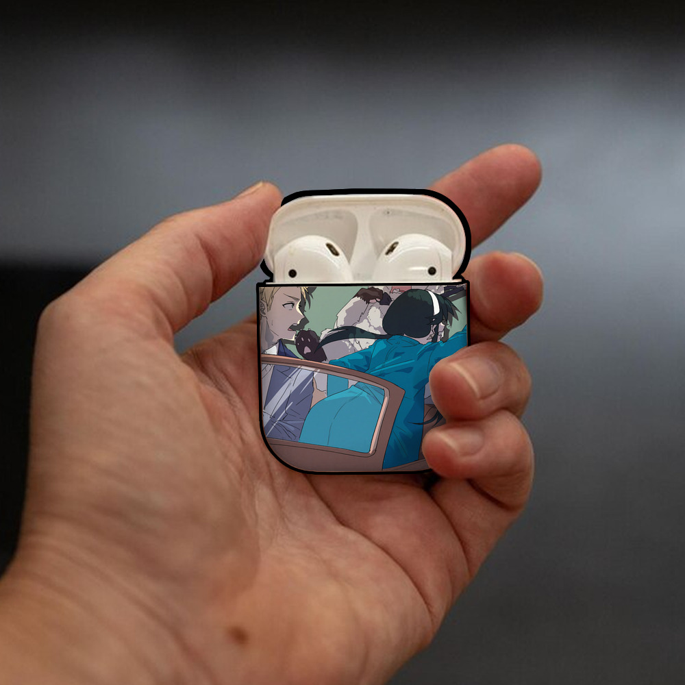 SPY×FAMILY间谍家家酒 AirPods 第2世代保護ケース ハードシェル ブラック 耐衝撃・防指紋・カラビナ付き