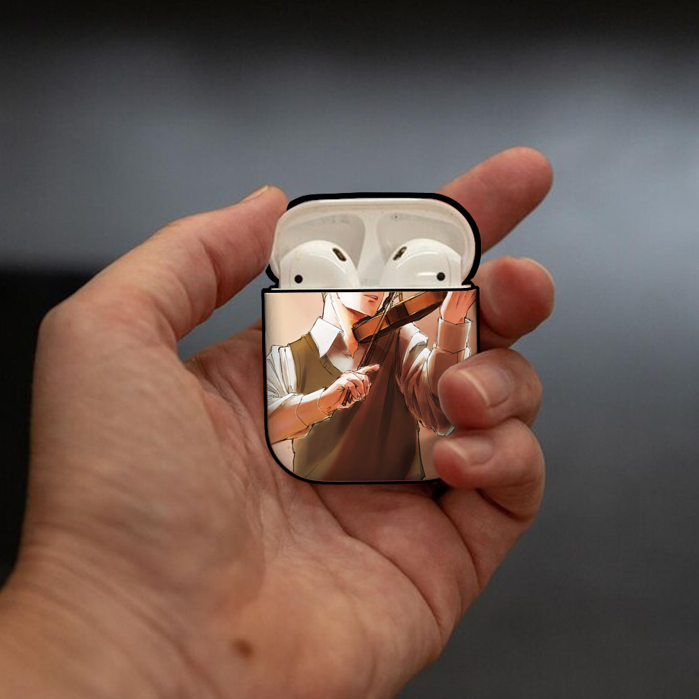SPY×FAMILY间谍家家酒 AirPods 第2世代保護ケース ハードシェル ブラック 耐衝撃・防指紋・カラビナ付き
