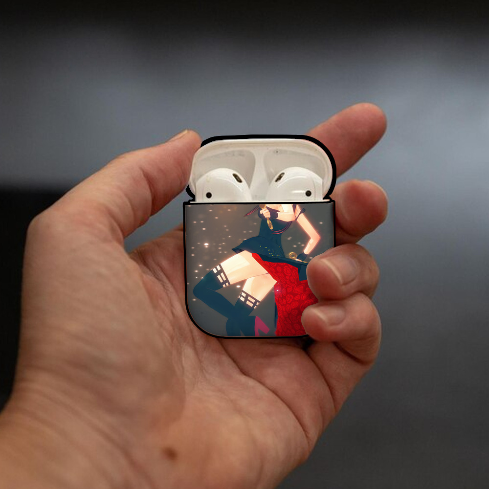 SPY×FAMILY间谍家家酒 AirPods 第2世代保護ケース ハードシェル ブラック 耐衝撃・防指紋・カラビナ付き