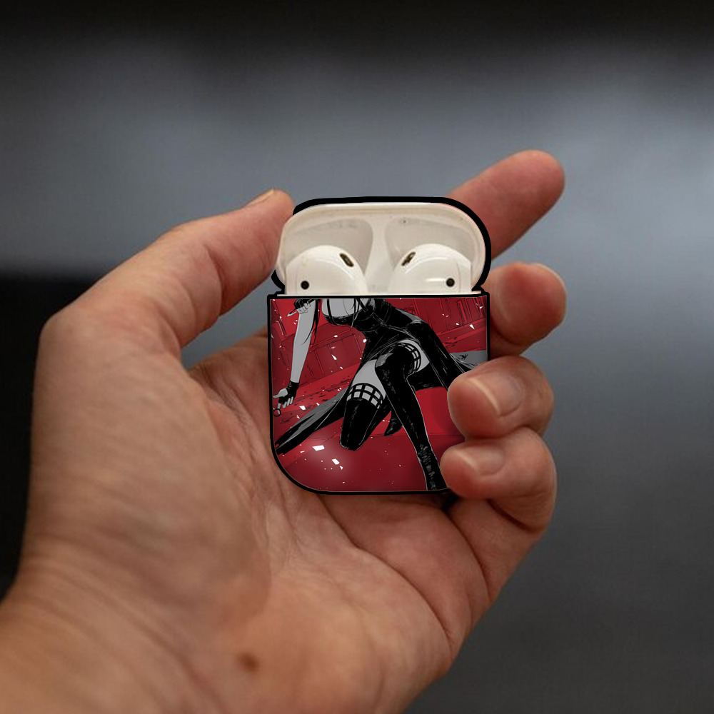 SPY×FAMILY间谍家家酒 AirPods 第2世代保護ケース ハードシェル ブラック 耐衝撃・防指紋・カラビナ付き
