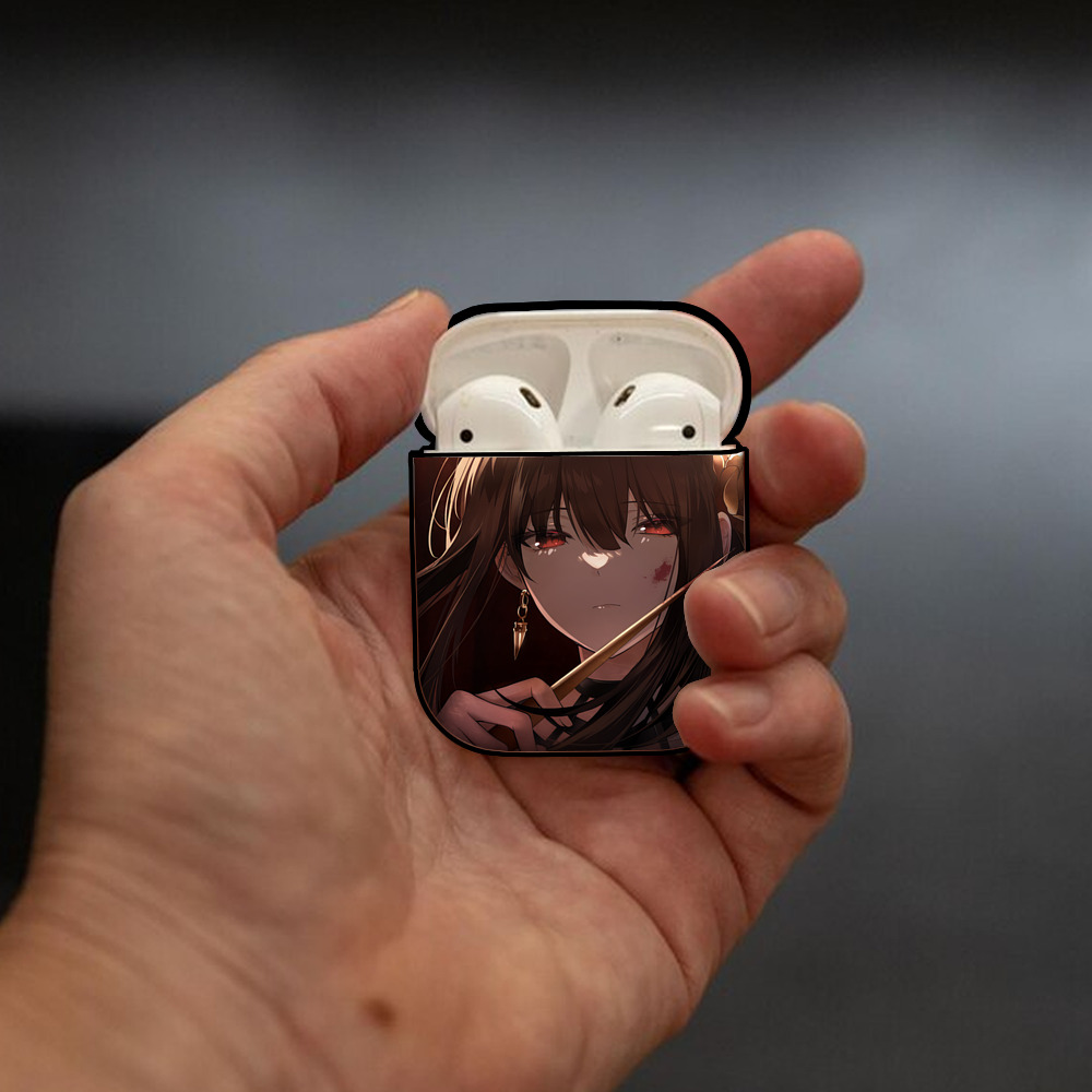 SPY×FAMILY间谍家家酒 AirPods 第2世代保護ケース ハードシェル ブラック 耐衝撃・防指紋・カラビナ付き