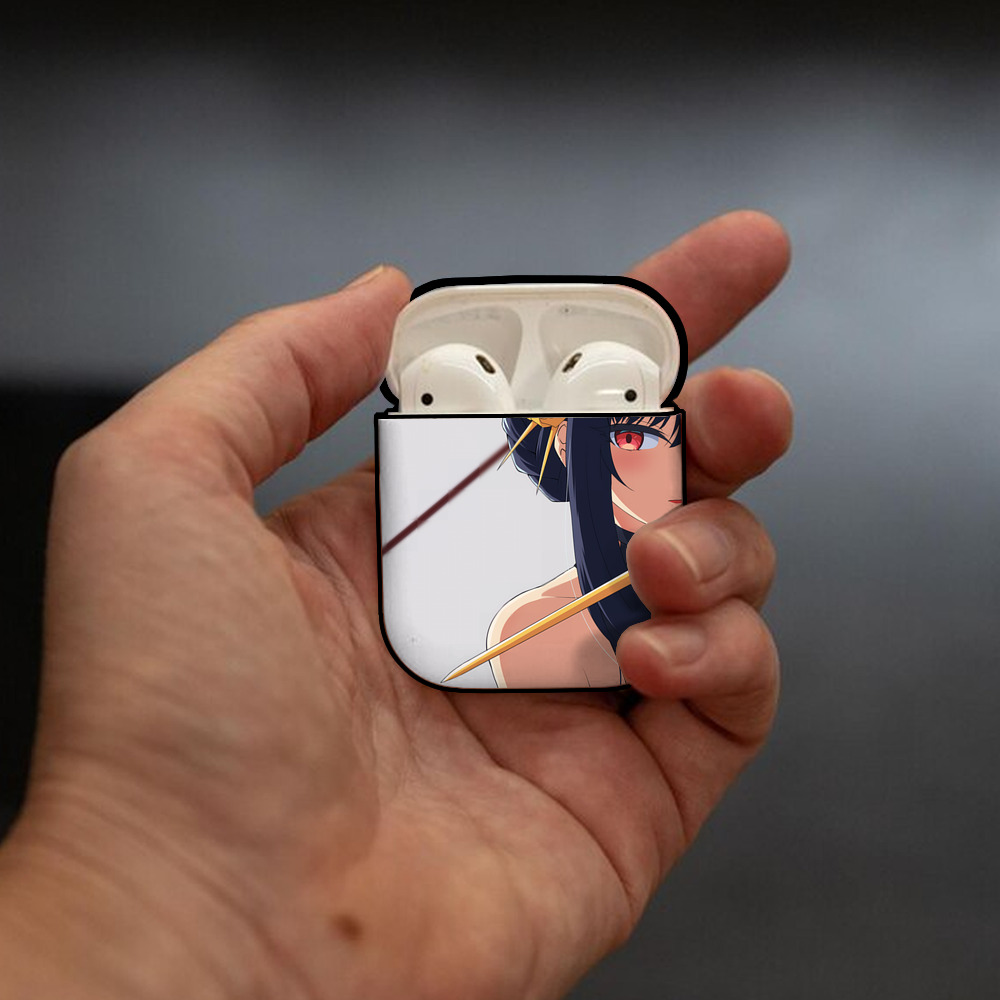 SPY×FAMILY间谍家家酒 AirPods 第2世代保護ケース ハードシェル ブラック 耐衝撃・防指紋・カラビナ付き