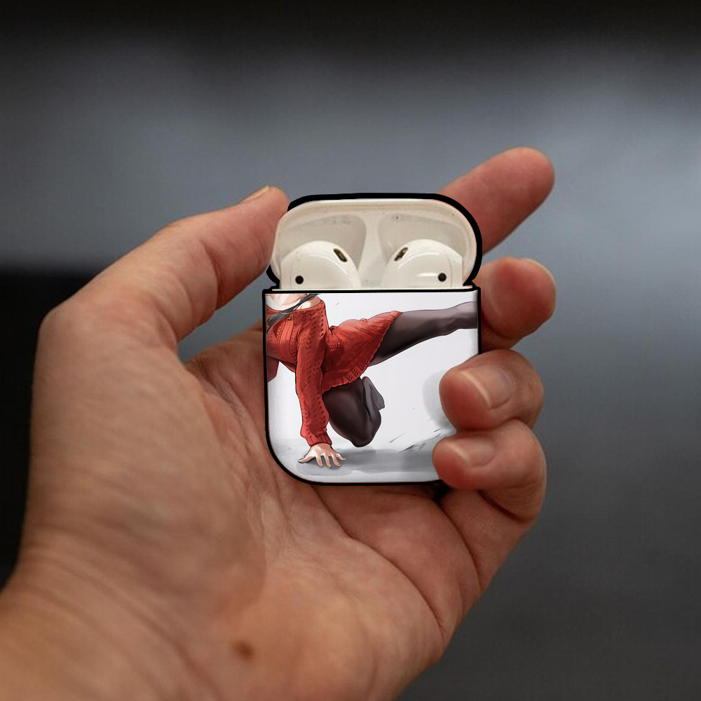 SPY×FAMILY间谍家家酒 AirPods 第2世代保護ケース ハードシェル ブラック 耐衝撃・防指紋・カラビナ付き