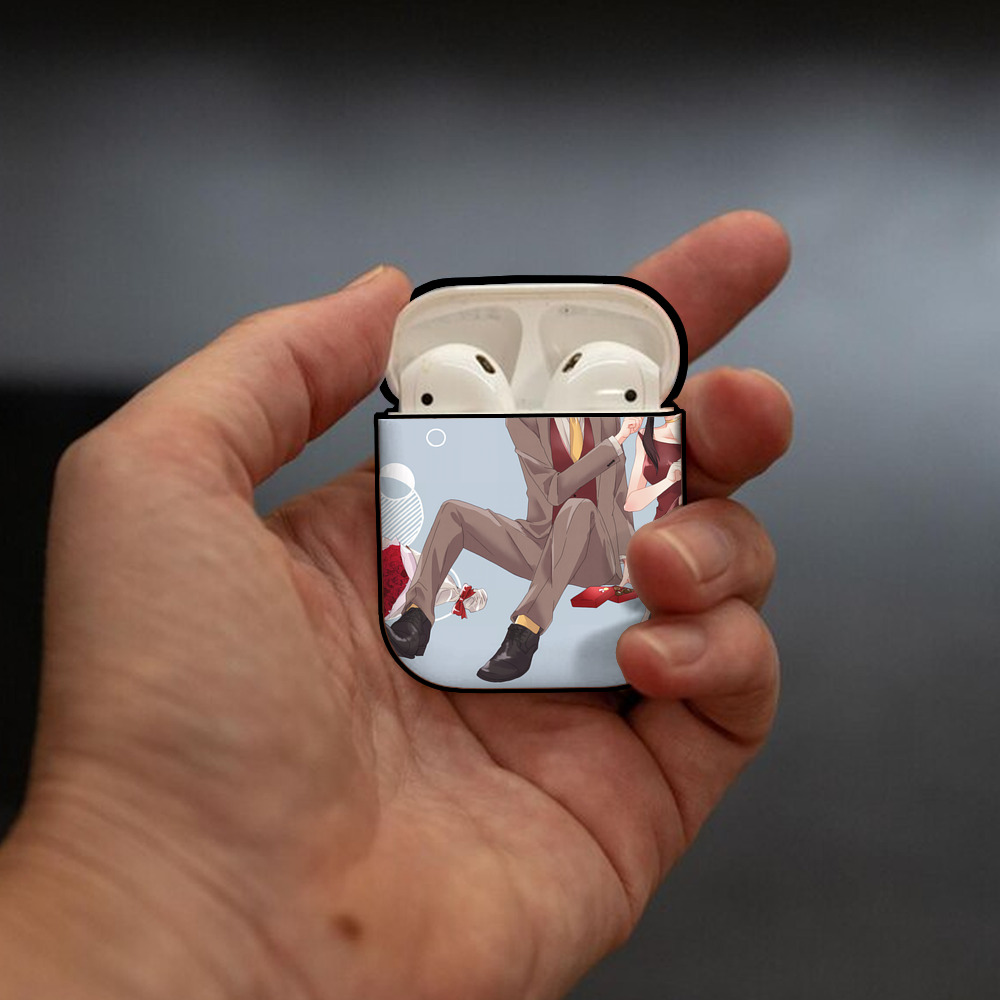 SPY×FAMILY间谍家家酒 AirPods 第2世代保護ケース ハードシェル ブラック 耐衝撃・防指紋・カラビナ付き