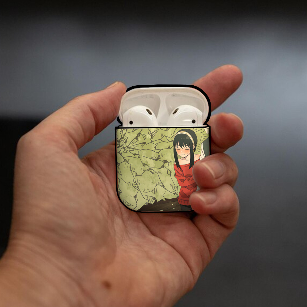 SPY×FAMILY间谍家家酒 AirPods 第2世代保護ケース ハードシェル ブラック 耐衝撃・防指紋・カラビナ付き