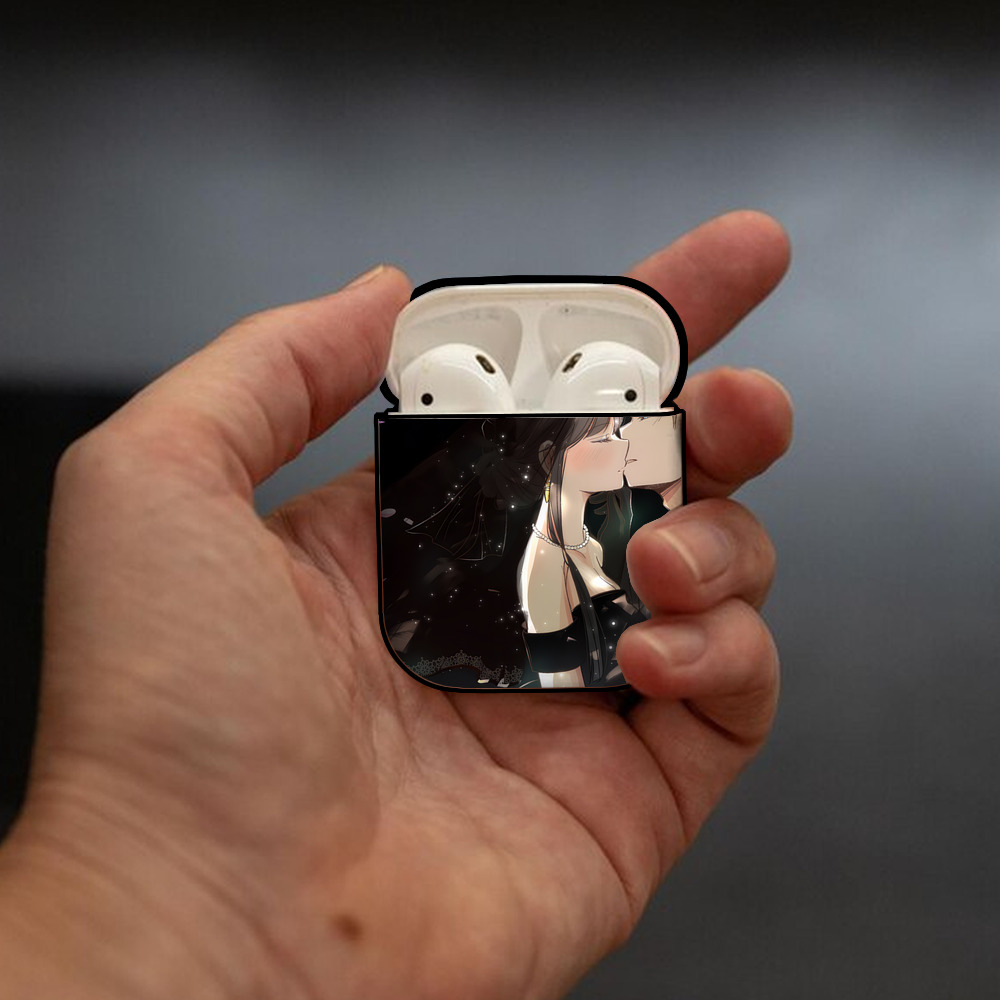 SPY×FAMILY间谍家家酒 AirPods 第2世代保護ケース ハードシェル ブラック 耐衝撃・防指紋・カラビナ付き